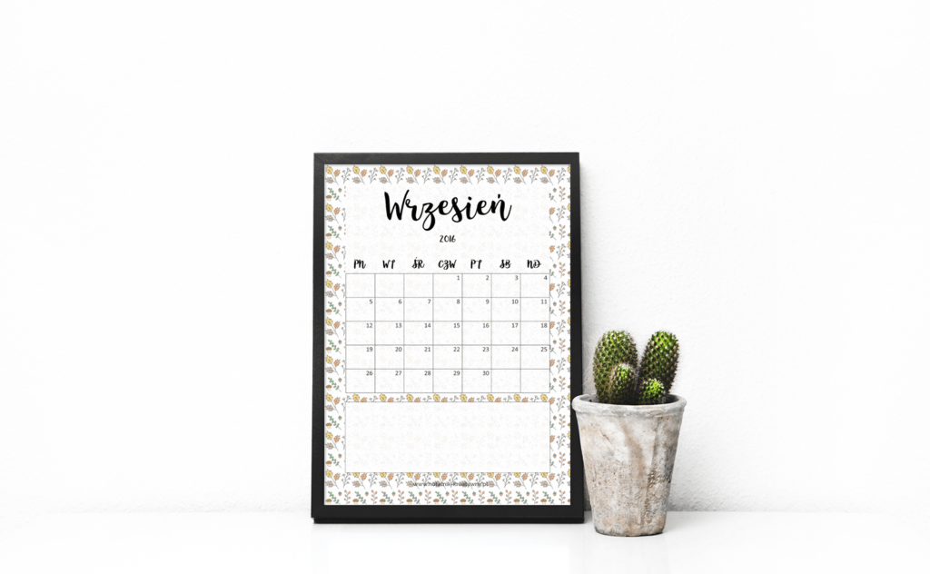 wrzesien kalendarz prezentacja