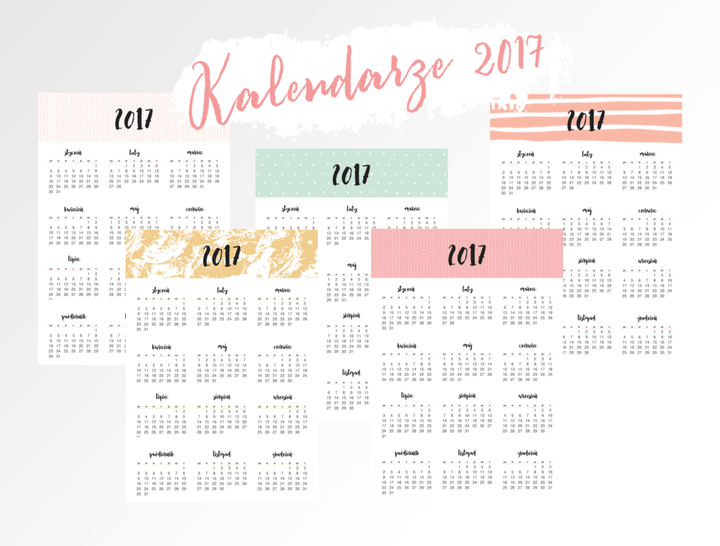 kalendarz do pobrania do wydruku 2017 całoroczny notatnik 