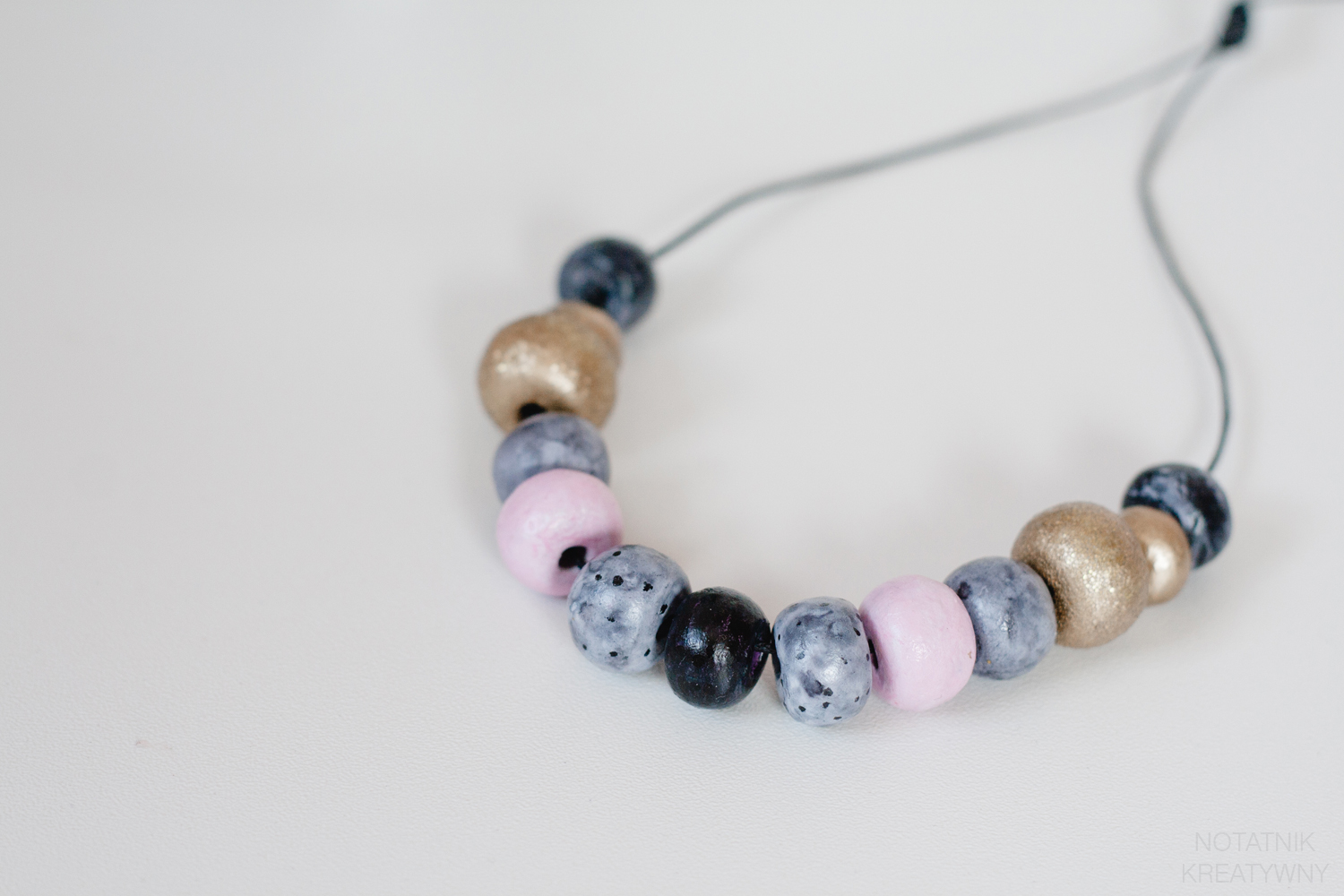 naszyjnik diy zrób to sam korale glina schnąca na powietrzu bizuteria bransoletka kolczyki