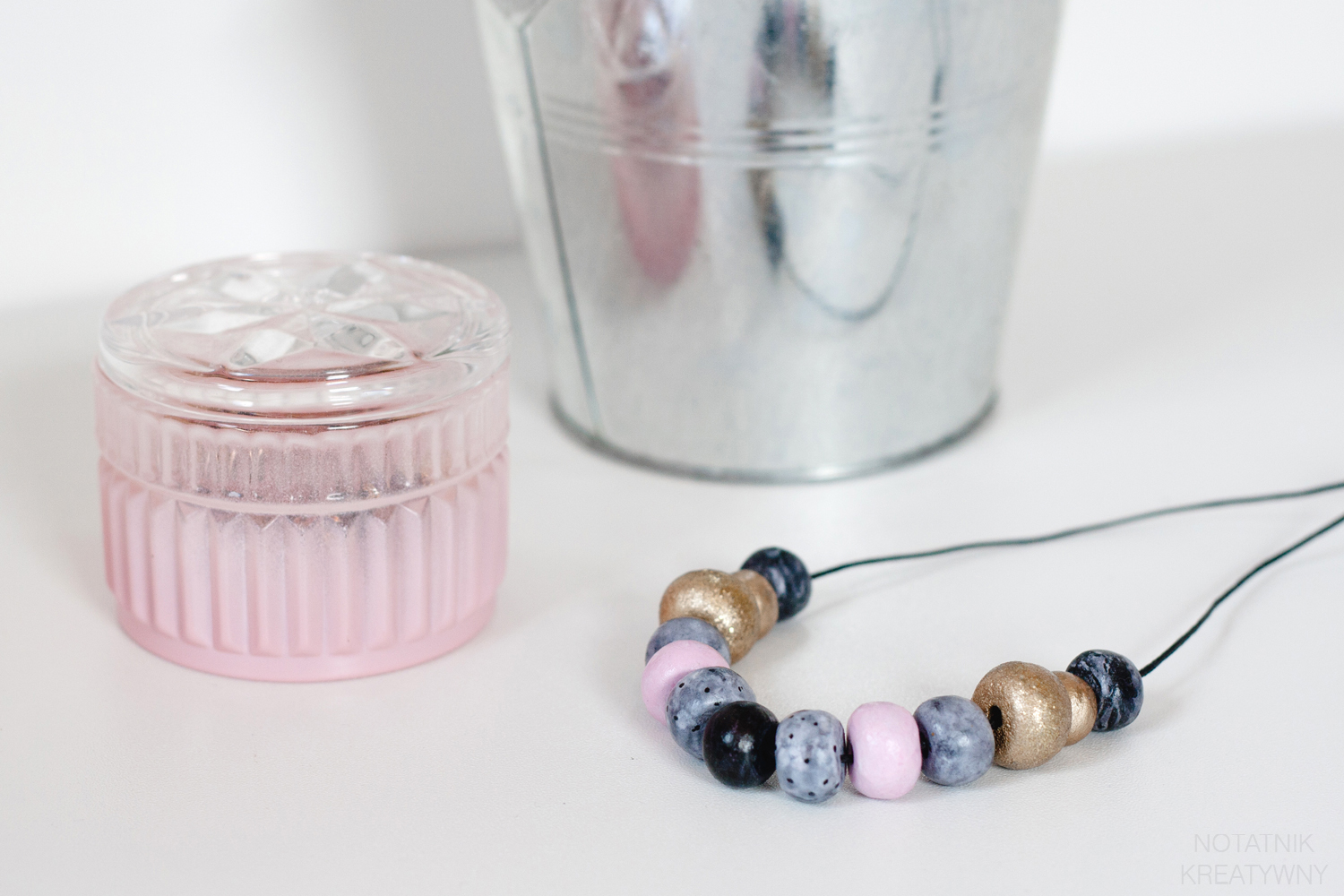 naszyjnik diy zrób to sam korale glina schnąca na powietrzu bizuteria bransoletka kolczyki